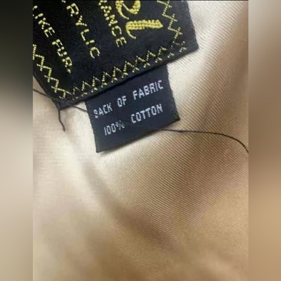 Tissavel France Designer Women Tan Gold Brown Non Fur Coat Sz N/A - Picture 4 of 5